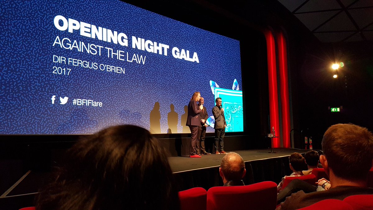 davidlmartin85's tweet photo. Writer #BrianFillis & dir. #FergusOBrien on #AgainstTheLaw at #BFIFlare marking 50th of partial decriminalisation of homosexuality in 1967 https://t.co/ycKX969lkt