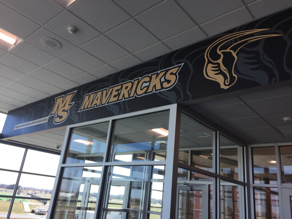 MAVprinciBULL's tweet photo. @MaizeSouthAD the new athletic entrance is almost complete. Looking good! https://t.co/Kikv3DF3kn