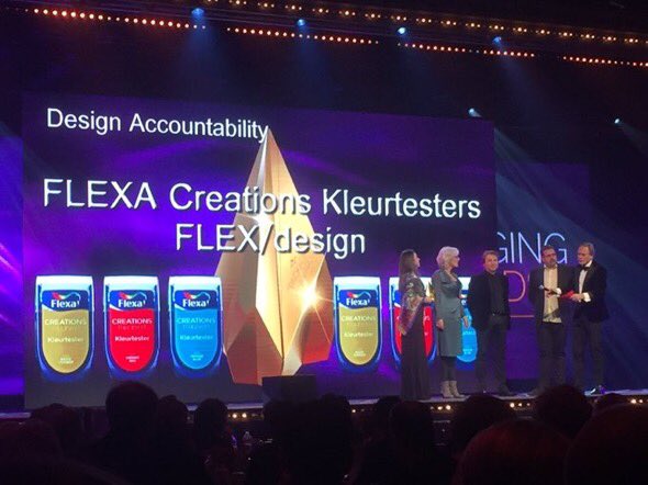 flexinnovation's tweet image. Yes! Design Accountability Award for Flexa Creations! #nlpackagingawards #designaccountability