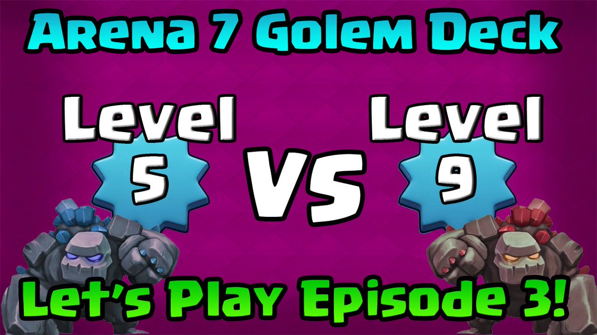 Bufarete's tweet photo. #Arena7 #GolemDeck! Level 5 defeating Level 9!! #LetsPlay! @ClashRoyale #ClashRoyale #YouTube @ClashRoyaleRT https://t.co/RWvsJqk3kj https://t.co/EGIYyTwT6T