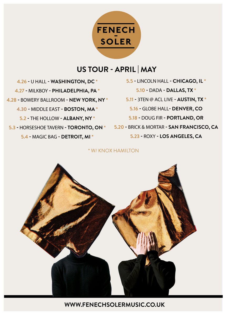FENECHSOLER's tweet photo. NORTH AMERICA! ✨ We're thrilled to bring you our new tour. We have more shows to add too! Tickets onsale tomorrow at 10am PST. 🇺🇸🇨🇦🎉 https://t.co/xne1FBLe3S