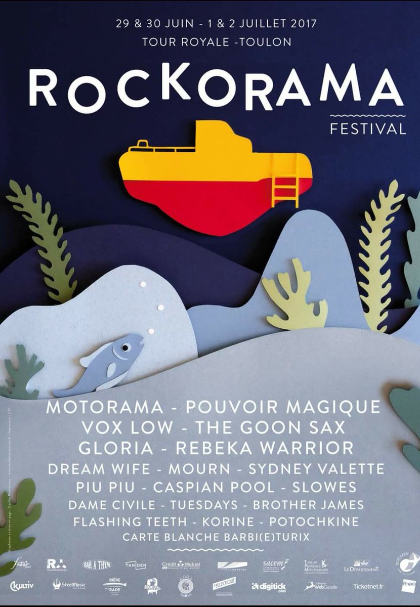 Line Up 2017 ! #rockoramafestival #Toulon  #rockorama2017 #motorama #voxlow #barbieturix #dreamwife #thegoonsax..