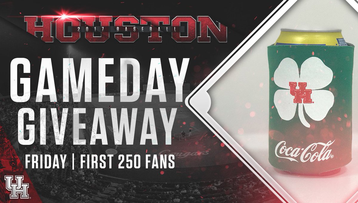 UHCougarBB's tweet photo. GAMEDAY GIVEAWAY | Arrive early TONIGHT ... First 250 fans get a koozie! Gates open at 4:30 pm #M64 https://t.co/tAwlqH57Ns