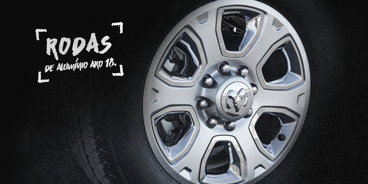 RAMdoBrasil's tweet image. A #RAM2500 foi feita para você admirar de cima a baixo. Confira as rodas de alumínio e muito mais: bit.ly/2mUmpSe.
