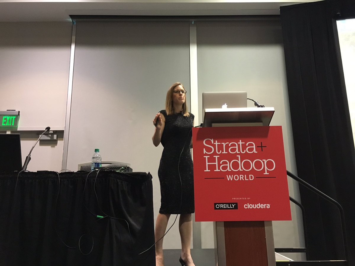 fwiffo's tweet image. Hey it&apos;s @texasmichelle rocking the stage at #StrataHadoop waxing poetic on Apache Spark and affect detection.