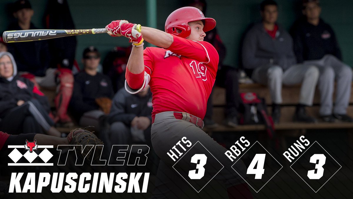 Congrats to Tyler Kapuscinski the Red Fox Player of the Game for his 3-for-5, 1st career HR, 3 R, 4 RBI day! #GoRedFoxes