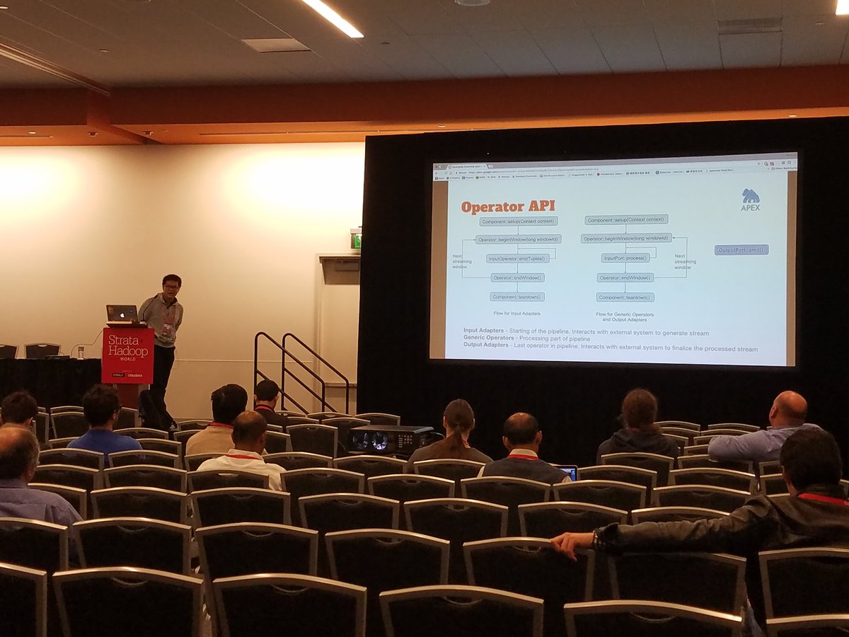 ashwinchandrap's tweet image. #ApacheApex stream processing talk by @davidyan at @strataconf