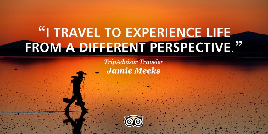 Tripadvisor's tweet photo. RT if you believe in the power of a new perspective! #WhyWeTravel https://t.co/Hxs0ynWZRq