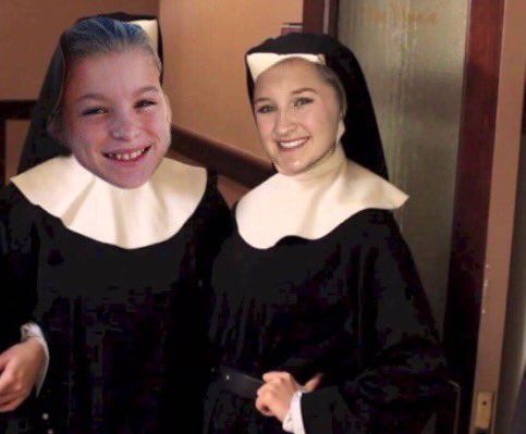 SisterAnunBeth's tweet photo. Me and @laurnun at our second home- the church! It was nice talki- oh wait, SIGN LANGUAGE communicating today! #notalking #speakingwithhands https://t.co/qrgCxSHusX