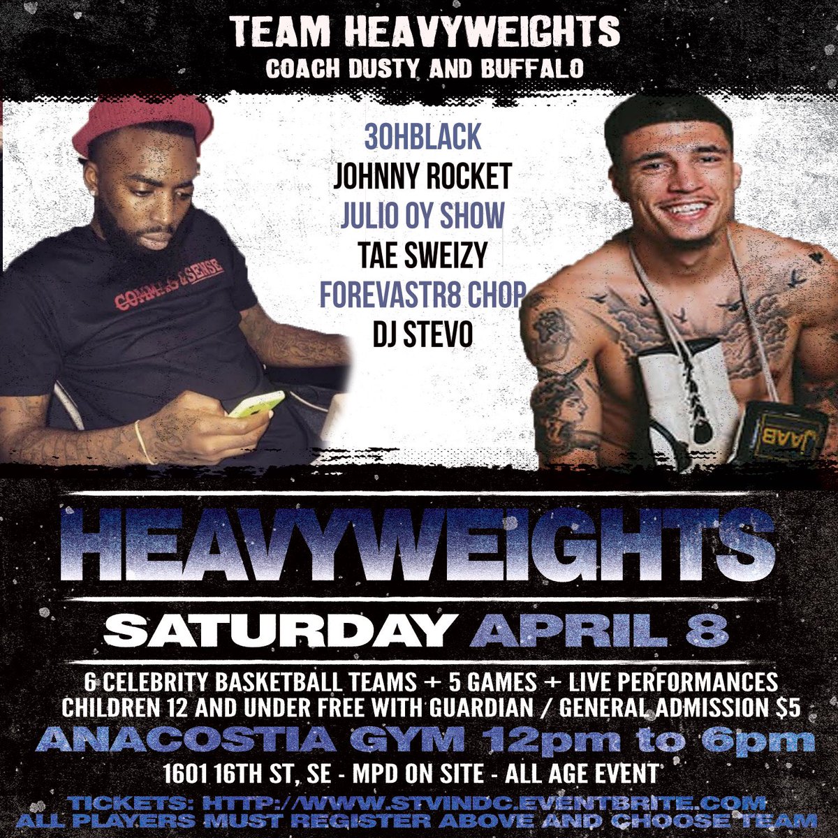azianwitswag's tweet photo. Just in more Lebron mess @TaeSweizy @ForevaChop and @Djstevo are now on #TeamHeavyWeights #STVinDC April 8th @1BigNel https://t.co/qNfyMbyV5g