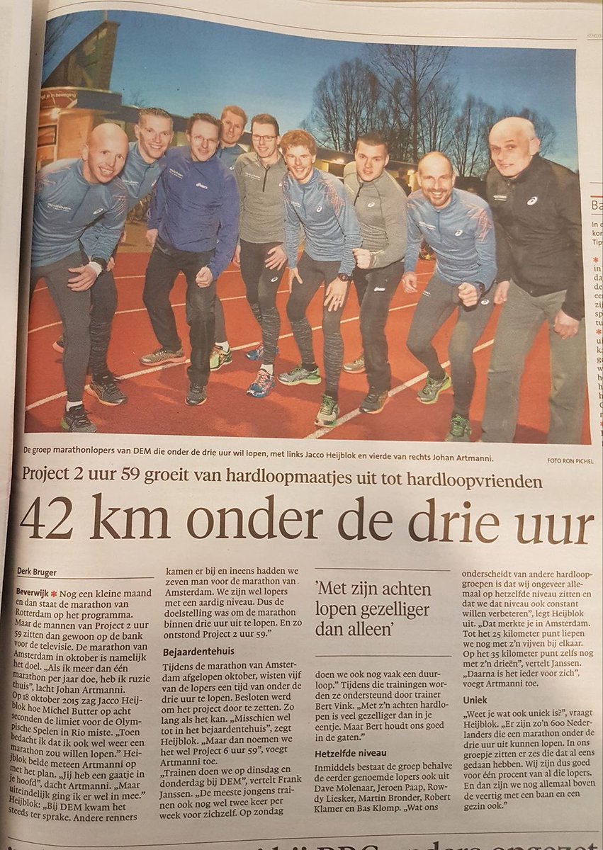 #Project2uur59 staat met een groot artikel in <a href="/nhdagblad/">Noordhollands Dagblad</a> vandaag. Leuk dat onze loopcollectief zoveel aandacht krijgt in de media.