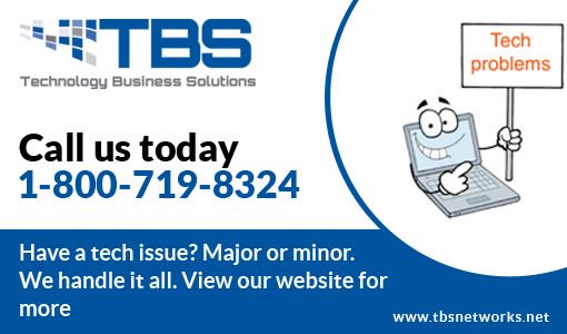 TBSNetworks's tweet image. Have a tech issue? Major or minor. We handle it all. View our website for more – buff.ly/2m3EjTy #NetworkingSupport #ITConsultants