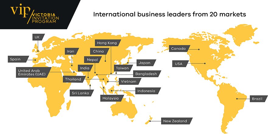 Global_Vic's tweet photo. Gr8 week at #VIPMelb2017. Lots of connections made, paving the way for new trade opps for Vic biz! @vicchamber @VicGovAu @_Asialink_ https://t.co/G3YMj0oCrl