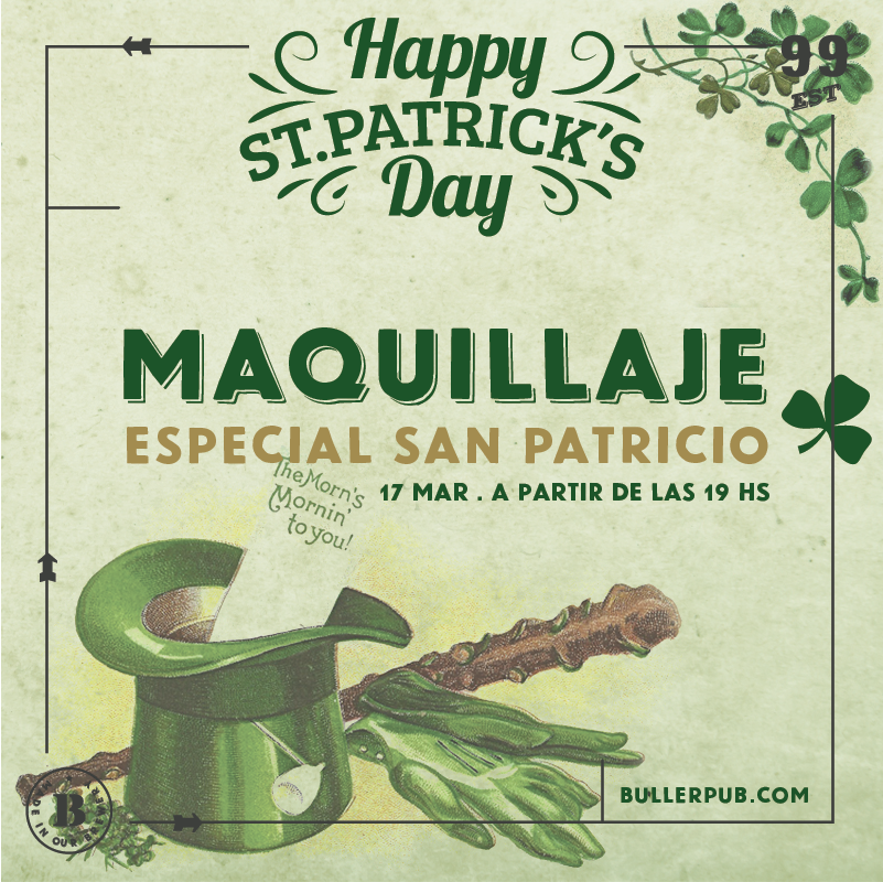 BullerPub's tweet photo. 💚🍀Green Lovers🍀💚St.Patrick´s Day se viene con todo! Maquillate para festejar como se debe 🍻! #StPatricksEnBuller #Beer #BullerPub https://t.co/dTtAv4mhtA