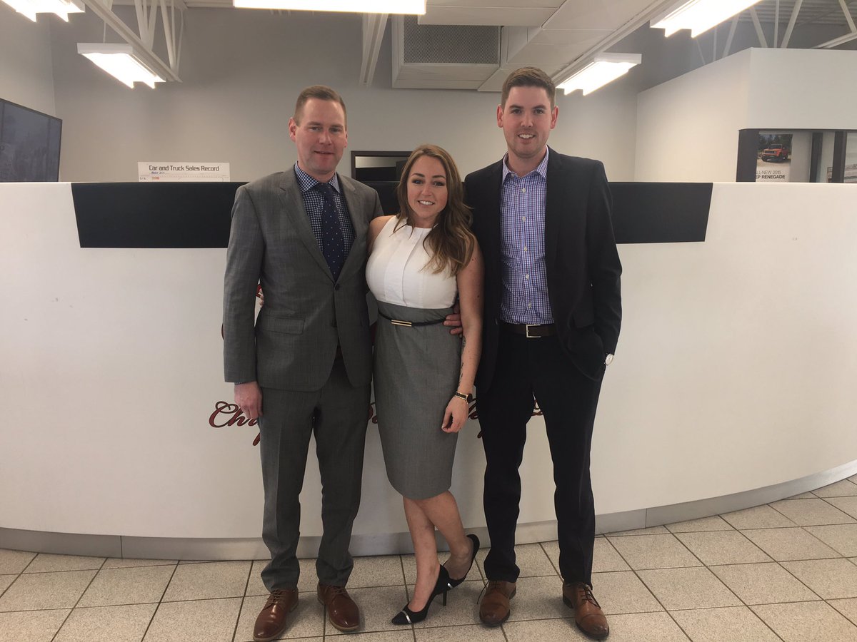 CourtesyCJDR's tweet photo. At the #CMDA Salesperson of the Year Lunchon! Congrats to our Salesperson, Liz! ๐ฅ๐ Pictured w/ our GM and GSM.
#calgaryautoshow #autoshowyyc https://t.co/Q83XI3UJBf