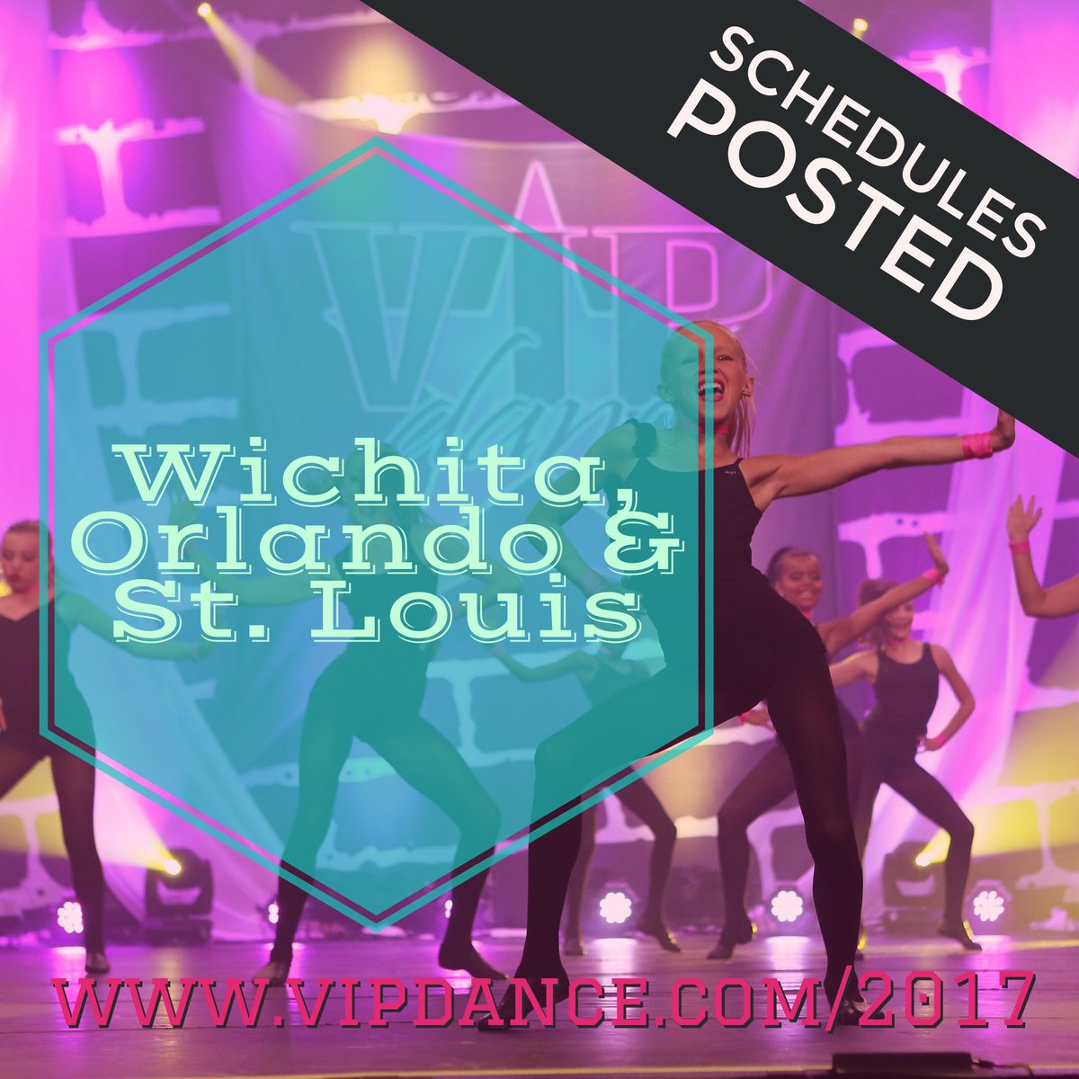 VIPdanceComp's tweet photo. The Wichita, Orlando & St. Louis schedules are POSTED! Can’t wait to see you guys! #VIPWichita #VIPOrlando #VIPStLouis #vipdancecomp https://t.co/lNIgAI7klM