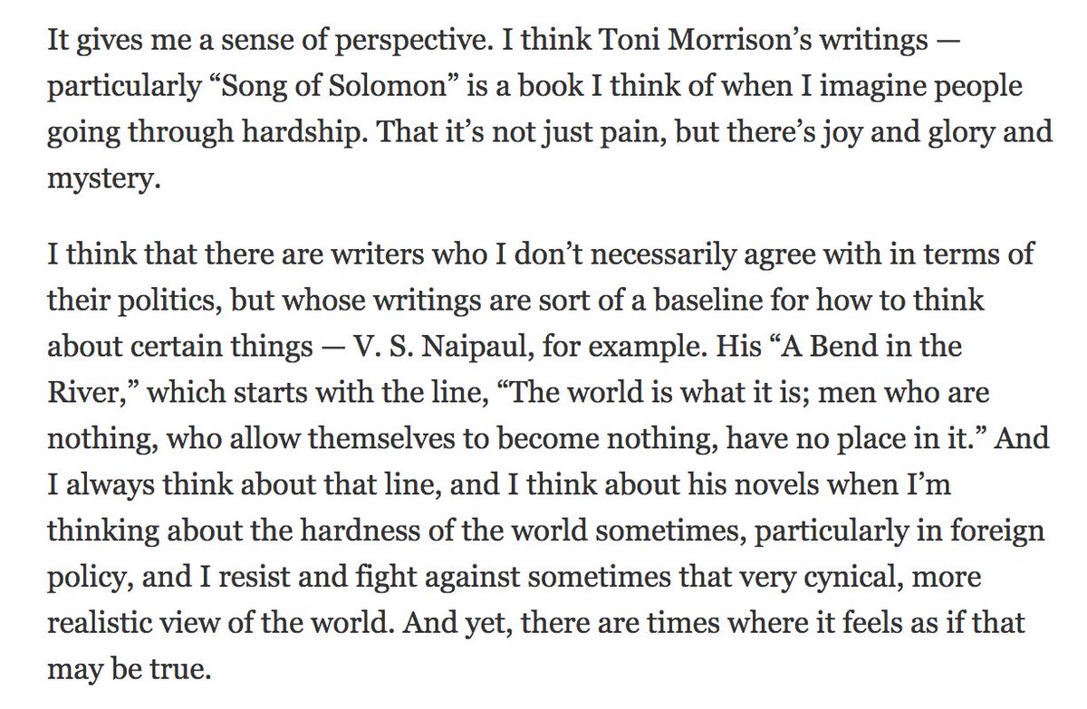 arappeport's tweet image. Obama and Trump, on reading.