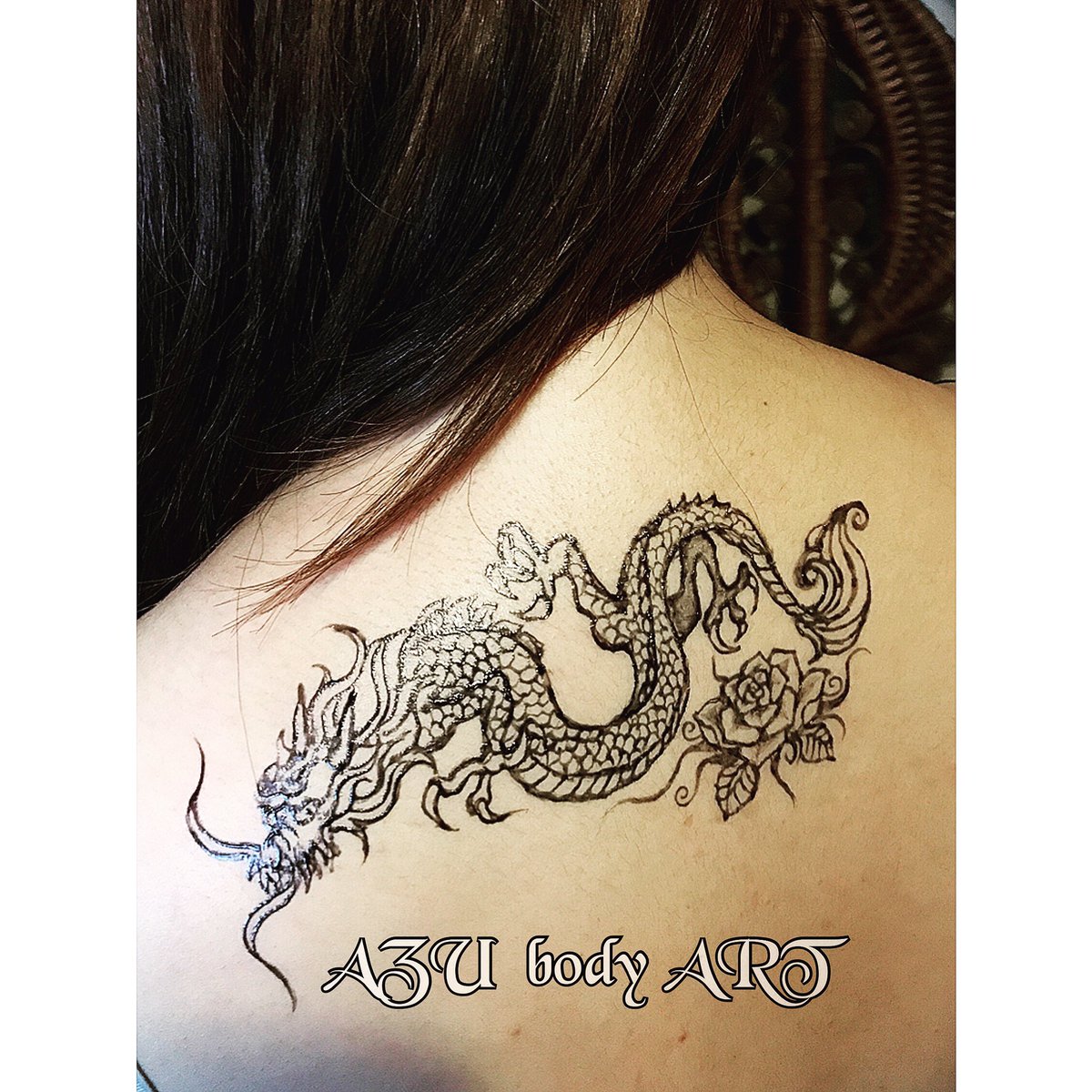 龍と薔薇#jaguatattoo #Jagua #mehndi #henna #hennatattoo