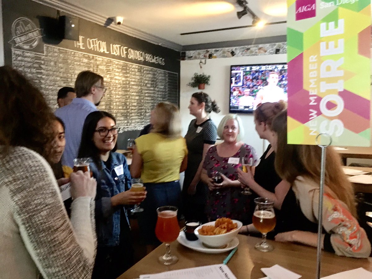 aigasandiego's tweet photo. New Member SoirΓ©e's have us β€ππΊβ€! Welcome to the best #creative community! #AIGAbelong #aigasdevents #designcommunity #sandiego #aigasd https://t.co/Y2S2ggKPNl