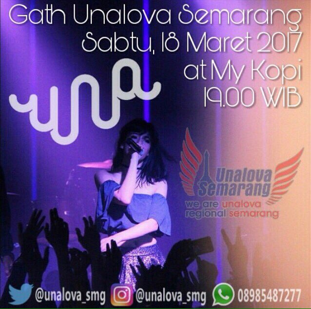 Besok malam kita bakalan ngadain gath buat ngobrolin agenda minggu ini, So jgn sampai ketinggalan ya ! #unalova