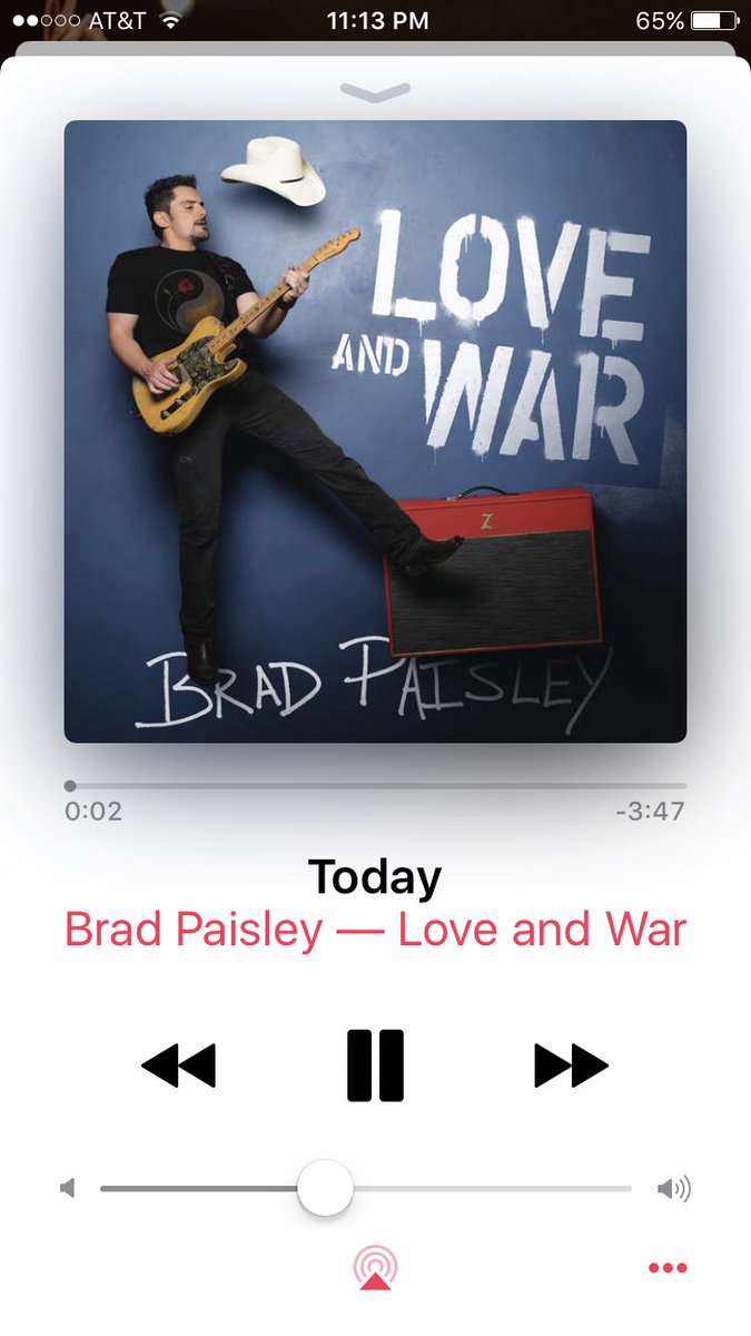 BP_Nation's tweet photo. Preorder @BradPaisley's new album #LoveAndWar and get new song #HeavenSouth and his latest #1 song #Today
https://t.co/bjL2EPH2zc https://t.co/VrBIDREIBU