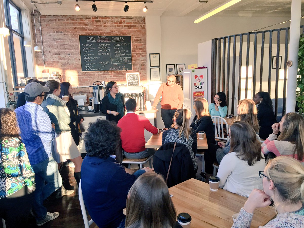 We're at <a href="/bottomsupcoffee/">Bottoms Up Coffee</a> tonight for our Social Impact Through Business event! #franklinton #cypclub #cypclubcares #lifeincbus