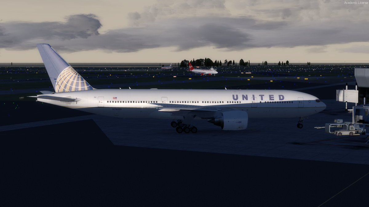 igorfialho's tweet photo. Beautiful evening at #vatsim #KSFO after my first online flight #unitedAIRLINES #CS777 #Prepar3d #P3D #B777 https://t.co/E0amKeuiJV