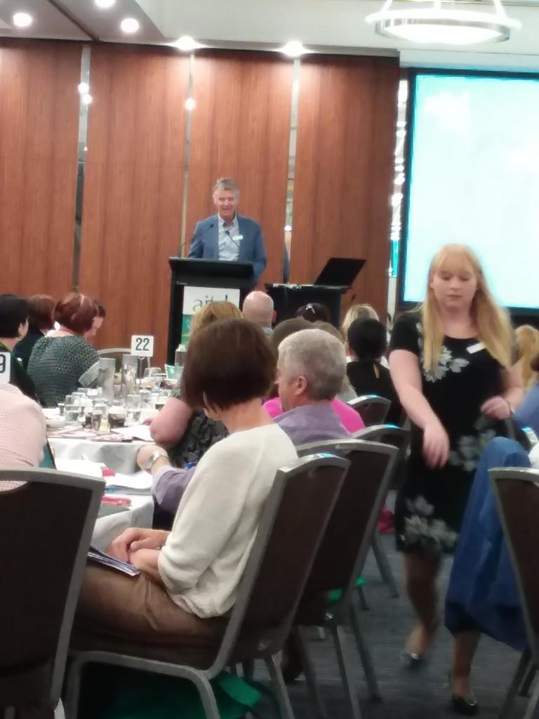 BethGazzara's tweet photo. .@johnhattie reflecting on the successes of the #haltnetwork since #haltsummit16 - 25% increase in #halts in 2016 @aitsl #teachcertau https://t.co/n3d6WFjSac