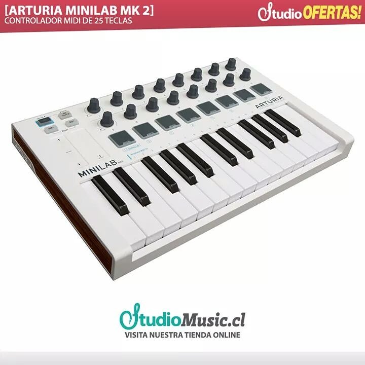 studiomusic_cl's tweet photo. #ControladorMIDI #Arturia #MiniLabMkII USB. Más que un controlador, es un #sintetizador híbrido. $109.900 >>> https://t.co/SrFtfOlbE0 https://t.co/K2FAr6KUAo