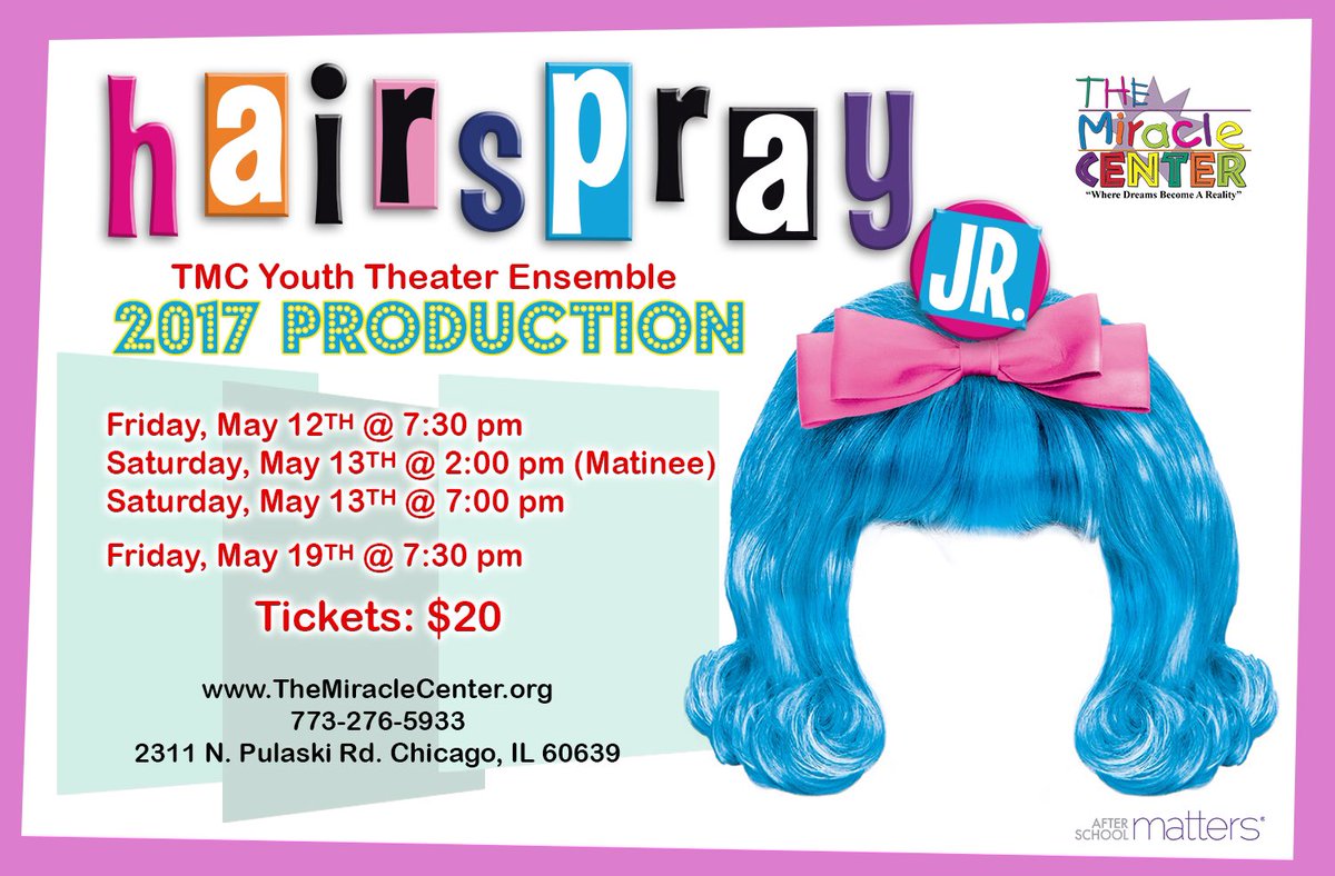 TMC_Chicago's tweet photo. #Hairspray the Musical opens Mother's Day weekend, 5/12
For tix visit https://t.co/60fE164Q6s https://t.co/OUb9iyvDrE