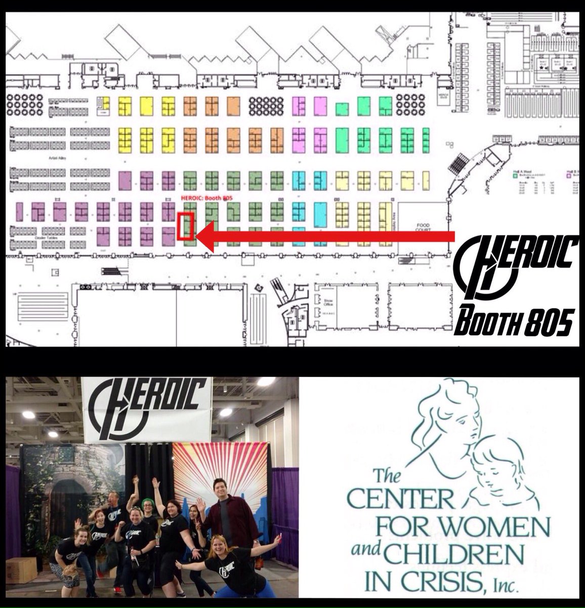 heroic_utah's tweet photo. FanX booth 805! We'll pose for donations for The Center for Women and Children in Crisis. #fanx #fanx17 #cosplay #chatity https://t.co/ok9scRwHo1