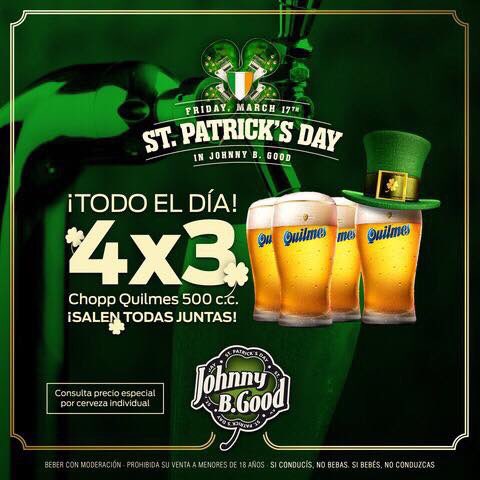 JBG_mza's tweet photo. Mañana TODO EL DIA! St Patricks ☘️🍺 https://t.co/3js70XXR0W