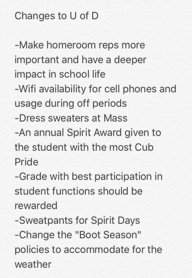 Sean4Sarge's tweet photo. Here are my current plans for improving the Jes as your 2017-2018 Sarge. If anyone has any ideas or suggestions, my dms are always open 😉 https://t.co/2CIia5teOF