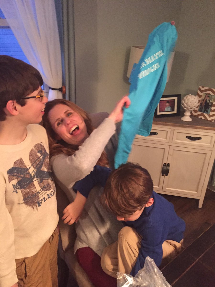 McatMike's tweet photo. @thekatydids @katiecobrien @MsKathrynRenee @KatyColloton @TeachersSeries my wife LOVED her bday Ms Bennigan shirt! #dothemathpeople https://t.co/i7eCz5sgi1
