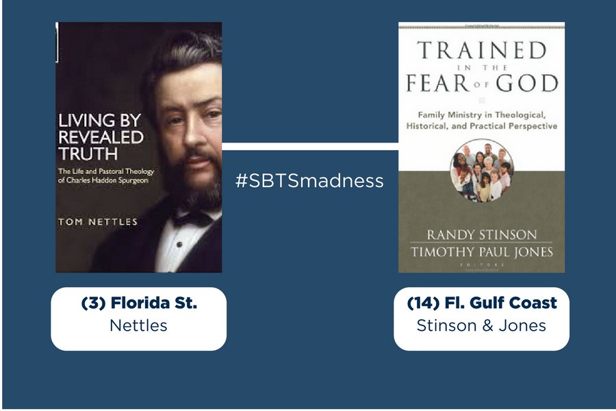 SBTSadmissions's tweet photo. It's that time again-Matchup: Tom Nettles (@Christian_focus) vs. @RandyStinson @DrTimothyPJones (@kregelbooks). RT to win! #SBTSmadness https://t.co/d7KTGevbl3