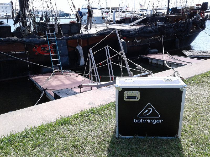 Behringer's tweet photo. The Caravan Stage Company just received their #X32Compact. New shows shoreline of The Amara Zee ship coming soon. Can't wait! 🙌 https://t.co/70TfBHjOJb