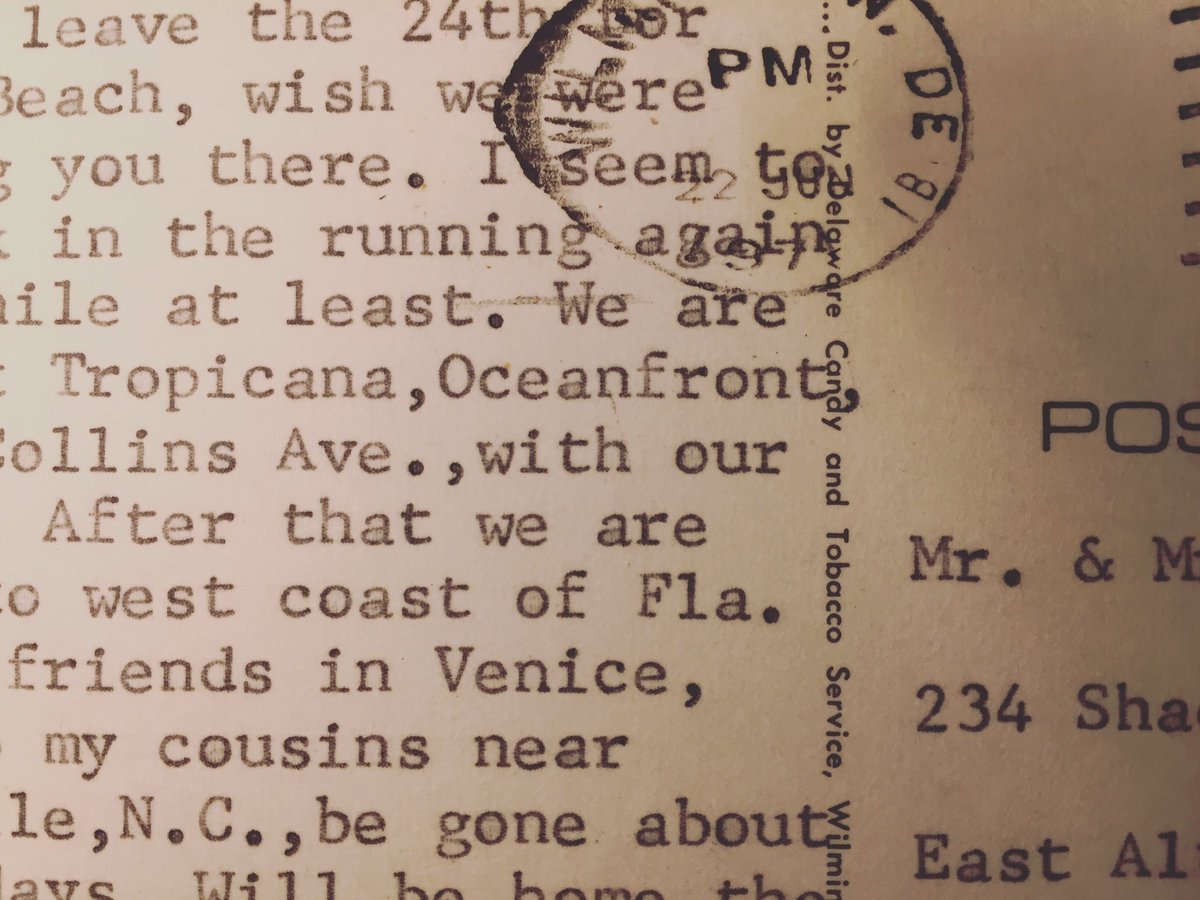 postcardinal_'s tweet photo. We weren't the first people to pull this typewriter shenanigans on a postcard. https://t.co/GPGz54vE70
