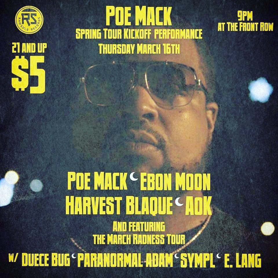 sympLEmcee's tweet photo. Catch us @ Front Row in Roanoke w #PoeMack @poemack 

#FullBlastTour
#MarchRadness

#DuttyWinehouse #DrHoTron #sympL #ParanormalAdam #eLang https://t.co/ntPGDWr0Rj