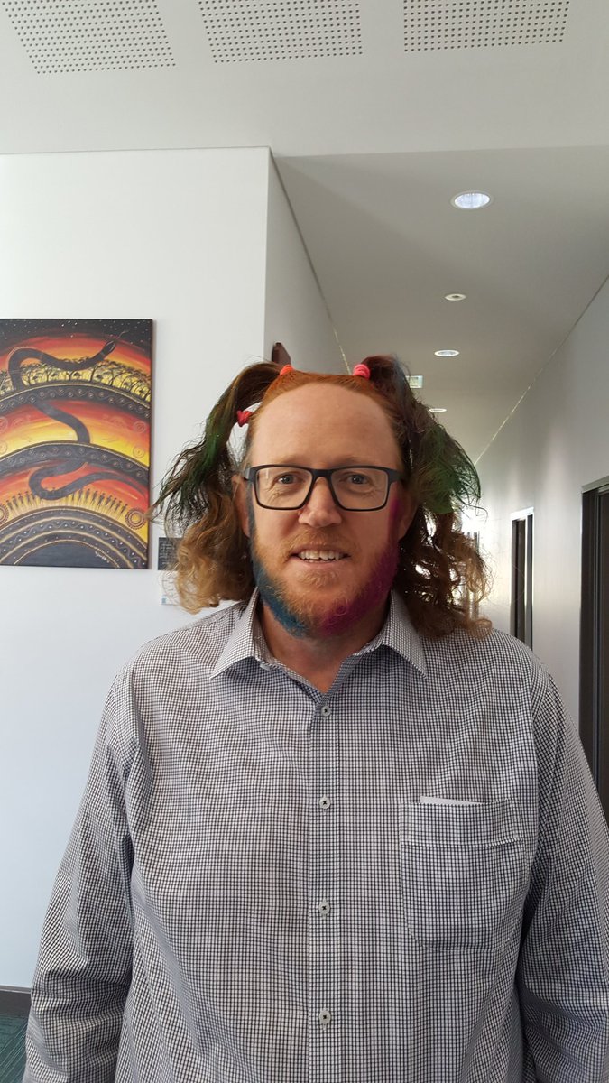 avonvaleps's tweet photo. Mr Matthews' new look as Principal @avonvaleps #avonvaleps #crazyhairday... the things we do !!! Lovin it. https://t.co/KyCp7GjZsO