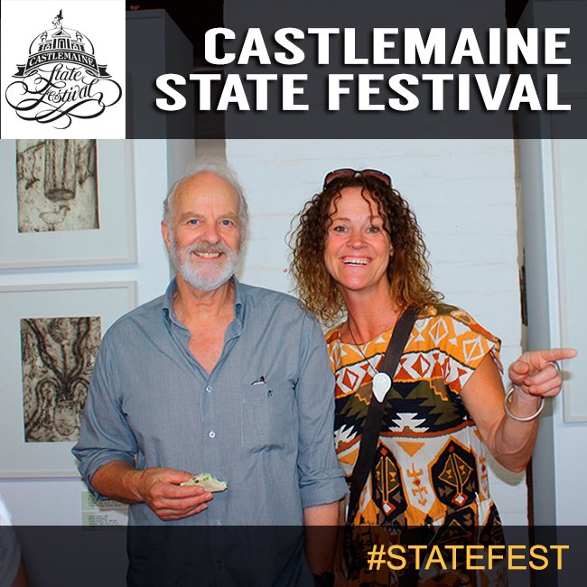 we_push_buttons's tweet image. Visitors enjoying the Balnhdhurr exhibition #statefest #yirrkala #yolngu #castlemaine