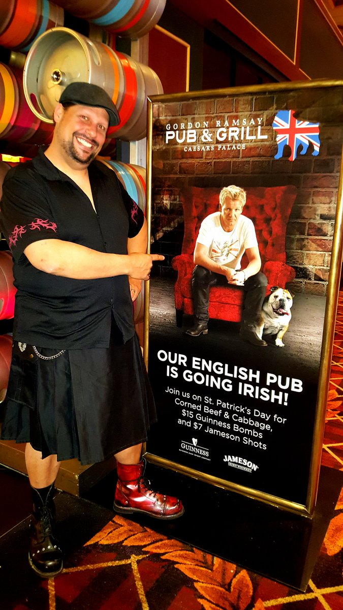 Don't forget to stop by for #pint or two <a href="/GordonRamsay/">Gordon Ramsay</a> inside <a href="/CaesarsPalace/">Caesars Palace</a> #LasVegas let's go! ☘☘ <a href="/LmaioneLouie/">Louie</a> <a href="/randygoldich/">randy goldich</a>