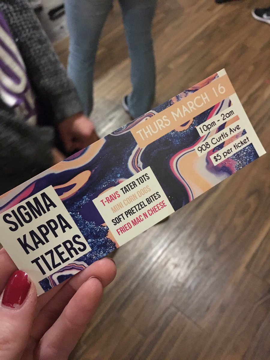 KylieeeBoyce's tweet photo. Hey @JRodgers11 come to Sigma Kappatizers for some late night snacks! You can have my ticket and it supports a great cause! @MizzouSigmaK https://t.co/6UBz5BFPmB