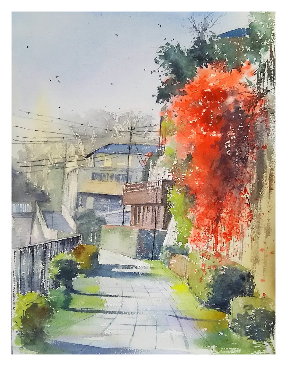 winddanceryoung's tweet photo. #Watercolor #watercolorpainting #drawing #springday #art #landscapepainting #flowerfall #水彩画 #水彩 #風景画 https://t.co/saaN87X63Q