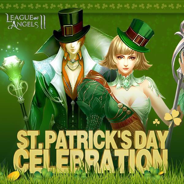 Celebrate St. Patrick's Day with League of Angels II from Mar.17 to Mar. 21. More details👉 goo.gl/un9qqI #StPatricksDay
