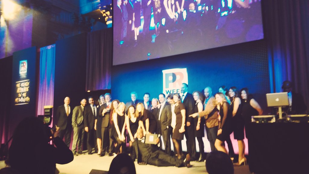 We're thrilled to be named Outstanding Large Agency of the Year &amp; Overall PR Agency of the Year! #PRweekawardsus