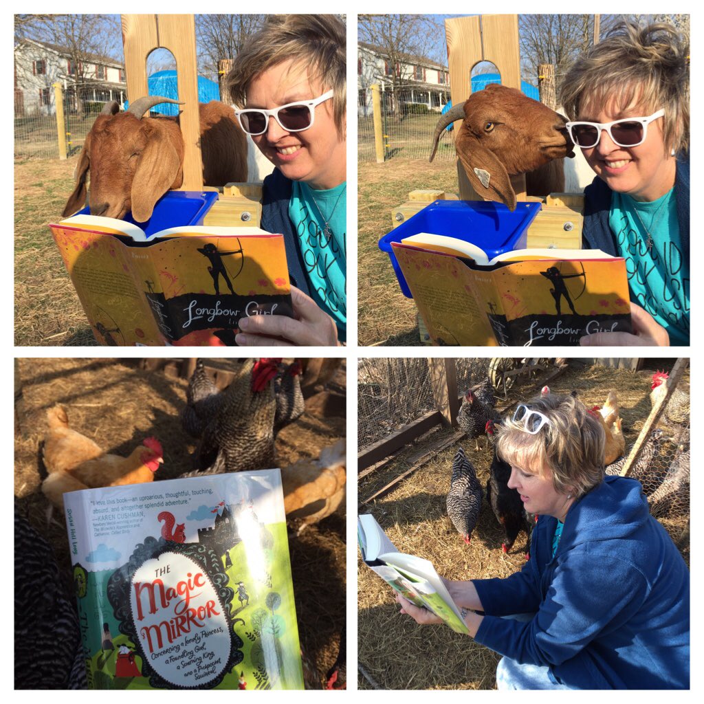 CD Fulkes Library (@cdfulkeslibrary) on Twitter photo The goats prefer Longbow Girl while the chickens like The Magic Mirror. #RRockreads <a href="/LindaDaviesAuth/">Linda Davies</a> <a href="/susanhillwriter/">SUSAN HILL</a> The goats prefer Longbow Girl while the chickens like The Magic Mirror. #RRockreads <a href="/LindaDaviesAuth/">Linda Davies</a> <a href="/susanhillwriter/">SUSAN HILL</a>