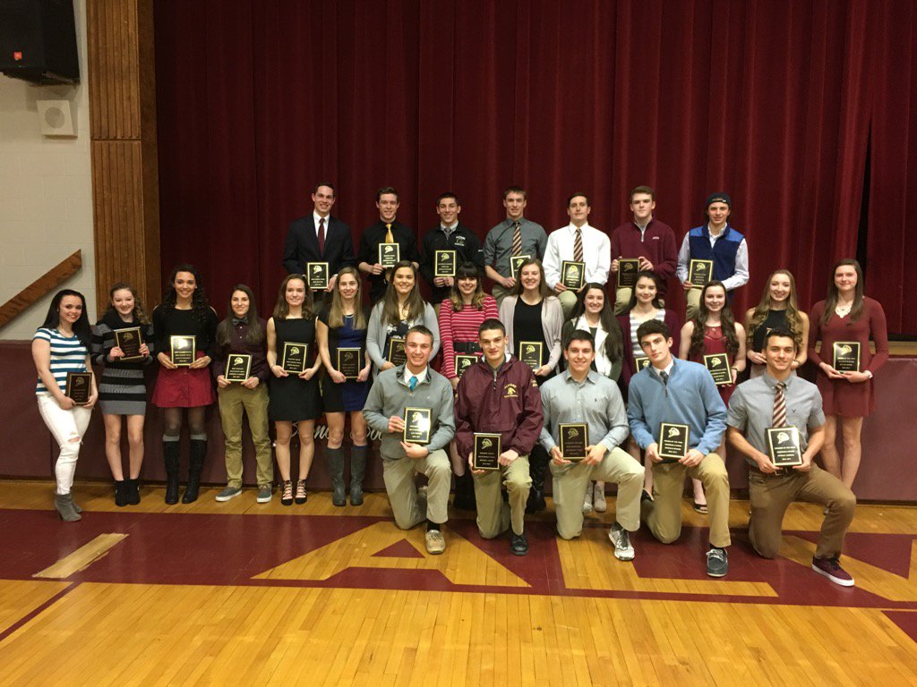 AlvirneAthletic's tweet photo. Alvirne winter athletic award winners. Congratulations to all of the athletes https://t.co/UhrHtNJ0d3