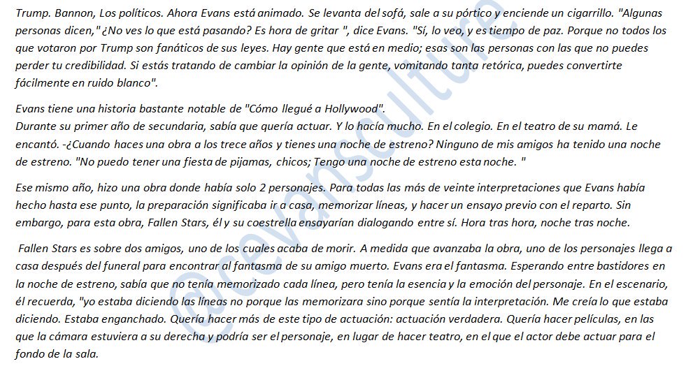 cevansculture's tweet photo. [2/3] Entrevista traducida de @chrisevans para la edición de abril de la revista Esquire.  RT PARA SALVAR UNA VIDA 😊 https://t.co/JEljVoycmP