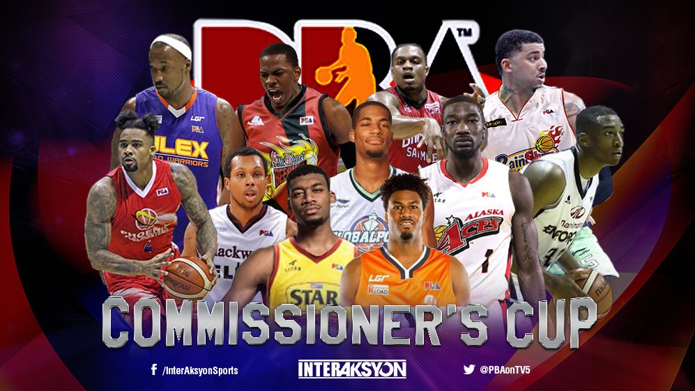 PBAonTV5's tweet photo. The #PBA2017 #CommsCup tips off! Who's your bet to prevail in this import-flavored conference? https://t.co/1UeOS2Ed9P