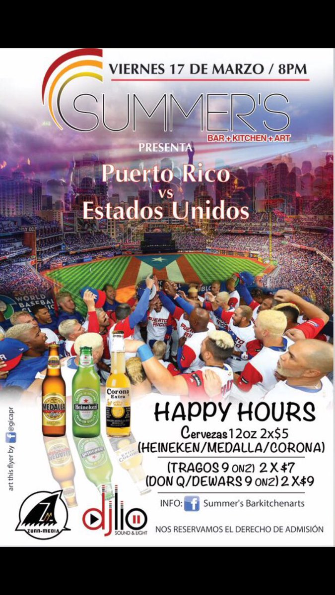 Zunnmedia's tweet photo. Te invitamos a que disfrutes el juego en un ambiente entretenido, con los  mejores happy hours para que lo pases muy a gusto.🇵🇷⚾️🍺🍸🔑 https://t.co/TwvzQpIysG